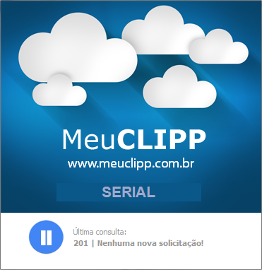 Aplicativo MeuClipp.exe em execução no servidor Aplicativo MeuClipp.exe