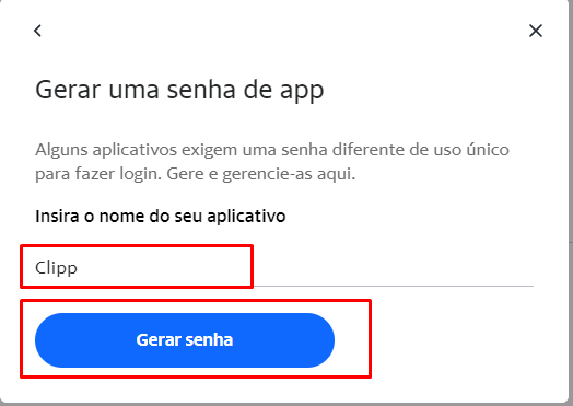 Opção Gerar senha de aplicativo (Senha de APP) no Yahoo! Gerar senha de aplicativo no Yahoo!