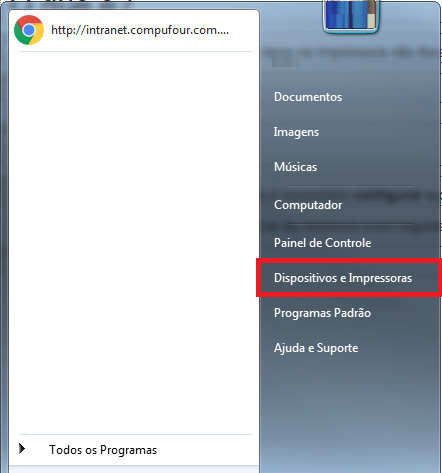 Acesso a Dispositivos e Impressoras no Windows Dispositivos e Impressoras