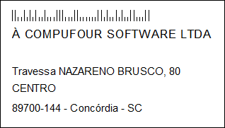 Exemplo de etiqueta para mala direta impressa Exemplo de etiqueta de mala direta