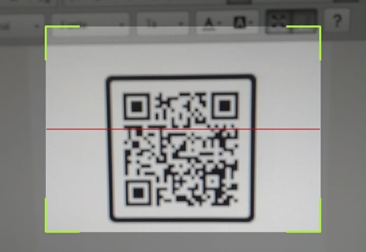 QR Code do Clipp sendo lido no BanCryp Leitura do QR Code do Clipp
